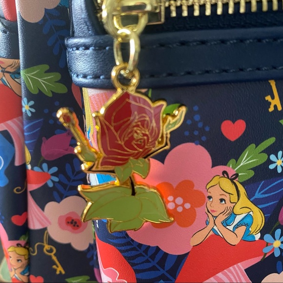 NWT Loungefly X LASR Disney Alice in Wonderland Golden Afternoon Mini Backpack - Picture 7 of 11